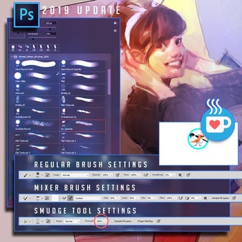 DesignOptimal Drawing Photoshop Brushes 2019 Update