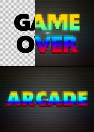 DesignOptimal Retro Game Text Effect Mockup 367557165