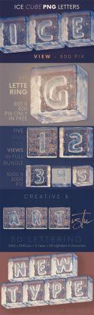 DesignOptimal Ice Cubes 3D Lettering