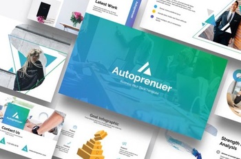 DesignOptimal Autopreneur Business Pitch Deck Keynote Template