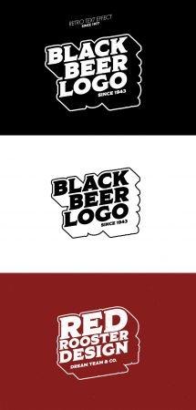 DesignOptimal Black Outlined Logo Design Text Effect Mockup 383354531