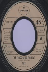 10cc The Things We Do For Love 7 Inch UK PBTHAL 1976 Rock Flac 24 96 LP