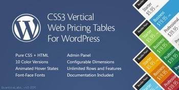 DesignOptimal CodeCanyon CSS3 Vertical Web Pricing Tables For WordPress v1 8 884301