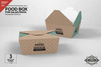 DesignOptimal CM Salad Food Box Packaging Mockup 986759