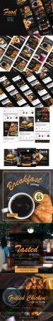 DesignOptimal Food Instagram Post PSD Templates