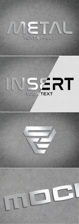 DesignOptimal Metal Text Effect Style Mockup 358111745