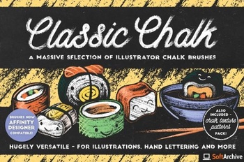 DesignOptimal Creativemarket Classic Chalk Brushes Patterns 744644