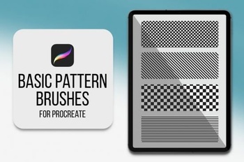 DesignOptimal Procreate Pattern Brushes Basic Pattern