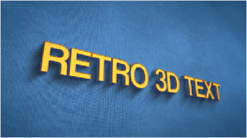 DesignOptimal Retro 3D Text 235493