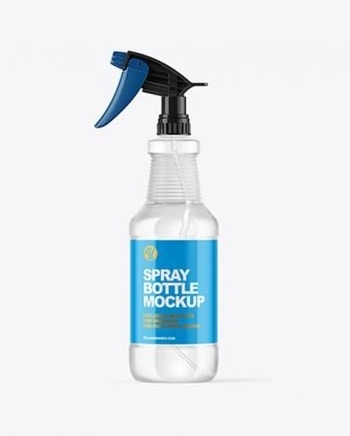 DesignOptimal Clear Spray Bottle Mockup 66405