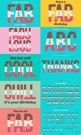 DesignOptimal Fab Ice Lolly font Opentype Colour Font svg