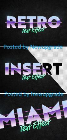 DesignOptimal Retro Style Text Effect Mockup 320831908