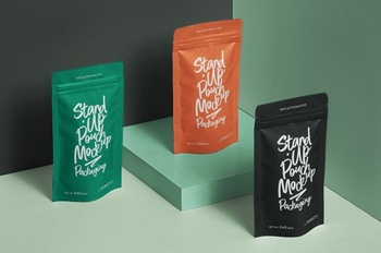 DesignOptimal Packaging Psd Stand Up Pouch Mockup