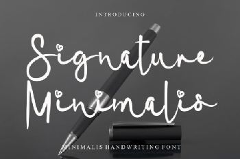 DesignOptimal Signature Minimalis Font