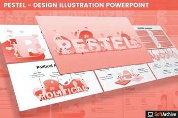 DesignOptimal PESTEL Design Illustration for Powerpoint