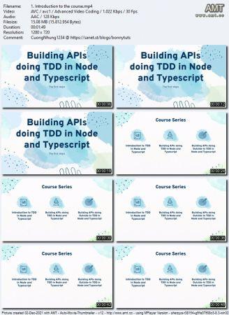 Udemy Building APIs doing TDD in Node and Typescript and Jest