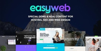 DesignOptimal Webnus EasyWeb v2 4 5 WordPress Theme for Hosting Web design and SEO