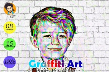 DesignOptimal CreativeMarket Graffiti Art Photoshop Action 5804789