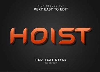DesignOptimal Hoist amazing 3d text effect