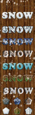 DesignOptimal Snow Winter 6 Photoshop Styles
