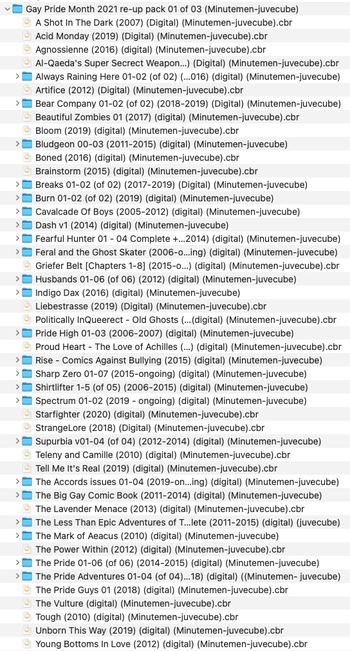 Gay Pride Month 2021 re up pack 01 of 03 Minutemen juvecube