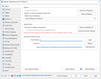 Binary Fortress Software DisplayFusion Pro v10 Beta 11