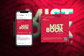 DesignOptimal Event Party Square Flyer Social Media Post 3PNAM79