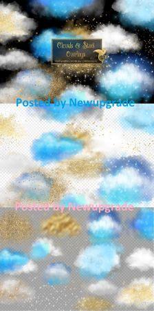DesignOptimal Creativemarket Clouds Stars Overlays 4579517