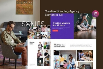 DesignOptimal ThemeForest Sonics v1 0 0 Creative Branding Agency Elementor Template Kit 31349989