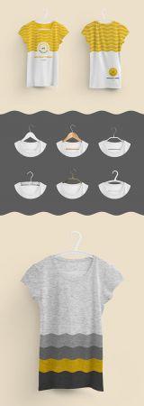DesignOptimal Woman T Shirts Front and Back Mockup on 6 Different Hangers 354421960