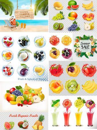 DesignOptimal Summer Vacation Concept Background Set