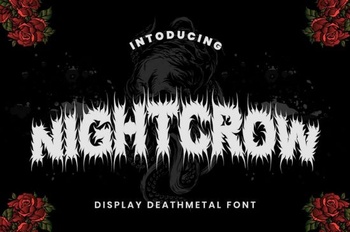 DesignOptimal NightCrow Deathmetal Font