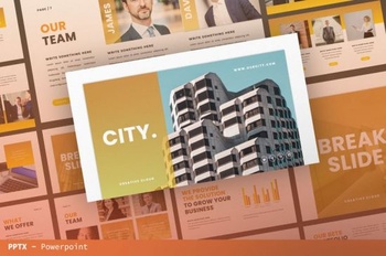 DesignOptimal City Business Powerpoint Keynote Google Slides Presentation Template