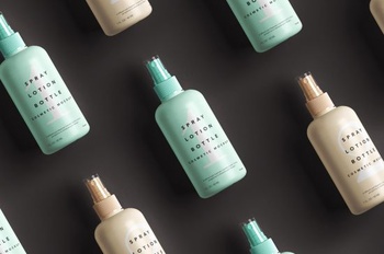 DesignOptimal Spray Lotion Cosmetic Psd Mockup Bottle