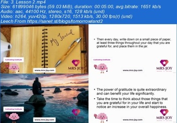 Udemy Cultivating Gratitude with MRS JOY