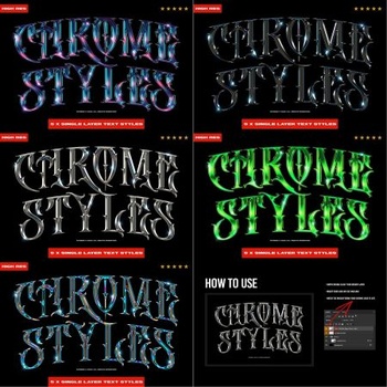 DesignOptimal CreativeMarket Chrome Text Styles 3 0 5703914