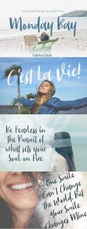 DesignOptimal Monday Bay Handwritten Script