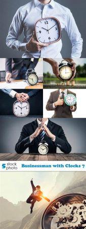DesignOptimal Photos Businessman with Clocks 7