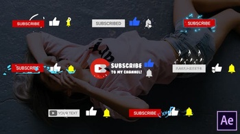 DesignOptimal YouTube Subscribes Pack After Effects 25554268