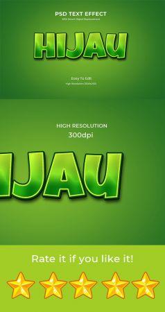 DesignOptimal GraphicRiver Hijau Green 3D Game Logo Text Effect 26999605