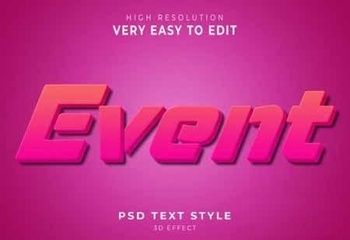 DesignOptimal Event modern 3d text effect