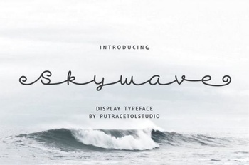 DesignOptimal Skywave Display Cursive Font