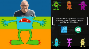 FreeCourseWeb Skillshare Make Fun Sliced Up Monster Character Animated Gifs With Affinity Designer and The Free Wick Editor