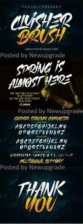 DesignOptimal Cluisher Brush Font