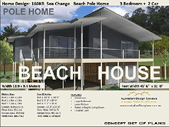 FreeCourseWeb Beach House Pole Home Design 160KR House Plan 3 Bedroom 2 Car Full Architectural Concept Home Plans