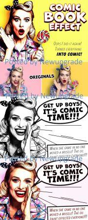 DesignOptimal Comic Photo Effect Mockup 331039805