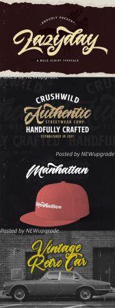 DesignOptimal Creativemarket Lazyday Bold Script Font 5159096