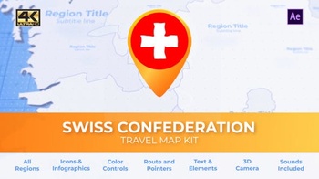 DesignOptimal Videohive Switzerland Map Swiss Confederation Travel Map 29973835