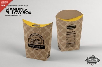 DesignOptimal CM Standing Pillow Box Packaging Mockup 2088333