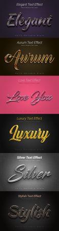DesignOptimal Editable elegant text effect styles Premium PSD